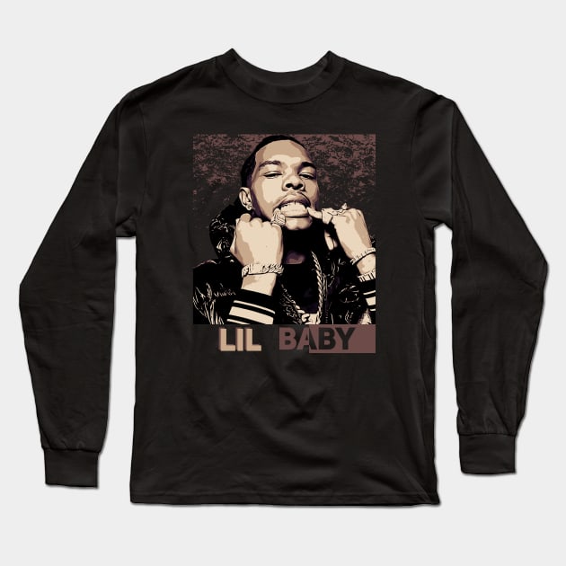 Lil Baby Long Sleeve T-Shirt by Degiab